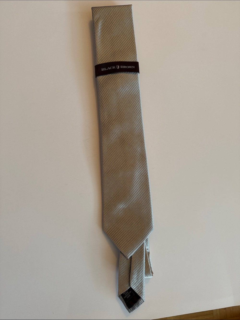 Silver Textured Men's Tie